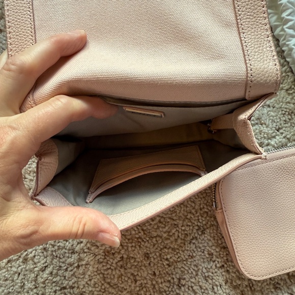 AWAY The Two-Way Crossbody Belt Bag in Pink Leather with Dust Bag - Picture 5 of 10